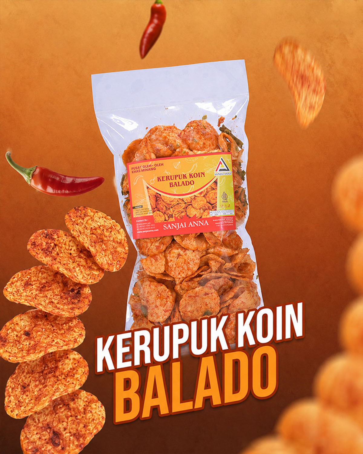 Kerupuk Koin Balado